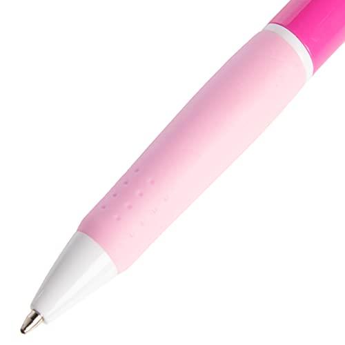 Simply Genius Pens in Bulk - 100 pack of Office Pens - Retractable Ballpoint Pens in Black Ink - Great for Schools, Notebooks, Journals & More (Pink, 100pcs) - SHOP NO2CO2