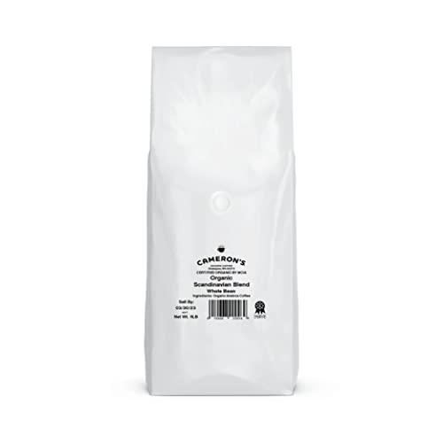 Cameron's Coffee Organic Scandinavian Blend Whole Bean Coffee, Medium-Dark Roast, 100% Arabica, Bulk, 4-Pound Bag, (Pack of 1) - SHOP NO2CO2