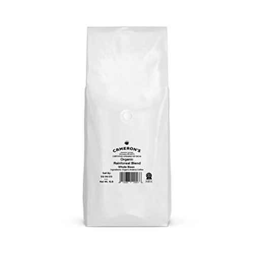 Cameron's Coffee Roasted Whole Bean Coffee, Organic Rainforest Blend, 4 Pound, (Pack of 1) - SHOP NO2CO2