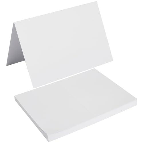 50 Pack Blank Cards Folded Cardstock Thank You Blank Greeting Cards for Invitations, Wedding, Greeting Cards, All Occasion DIY, 4x6 Folded Cards White - SHOP NO2CO2