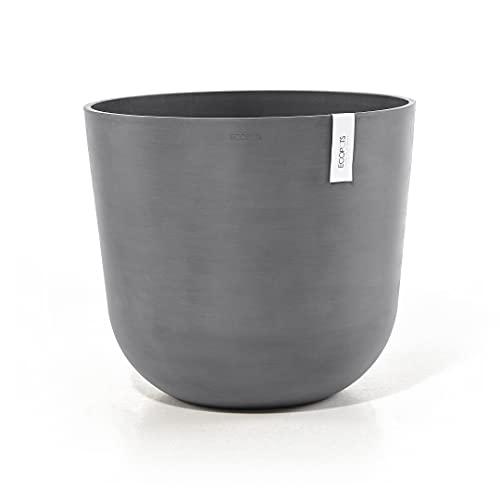 Ecopots Ashortwalk Oslo Bell Plant Pot Made from Recycled Plastic (Diameter 55cm x Height 47.9cm) (Grey) - SHOP NO2CO2