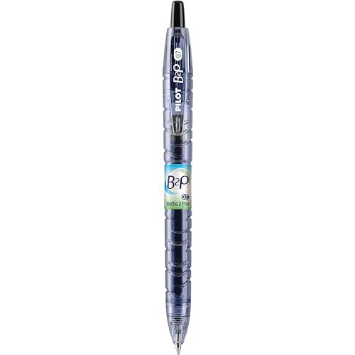 PILOT B2P - Bottle to Pen Refillable & Retractable Rolling Ball Gel Pen Made From Recycled Bottles, Fine Point, Black G2 Ink, 12-Pack (31600) - SHOP NO2CO2