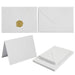 50 Pack White A6 Envelopes with Cards 4x6 Thick Folded Cardstock and Gold Stickers for Greeting Cards, Wedding, Birthday, Invitations, Baby Showers (White, 4x6) - SHOP NO2CO2