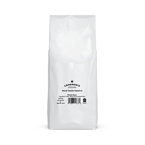 Cameron's Coffee Roasted Whole Bean Coffee, Flavored, Decaf Vanilla Hazelnut, 4 Pound, (Pack of 1) - SHOP NO2CO2