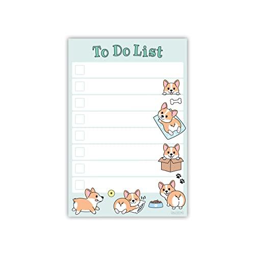 Cute Welsh Corgi Sticky to Do List | Funny Kawaii Corgi Butt Humor Notebook Notepad Note Card | Corgi Lover Gift| 50 Pages 4x6" - SHOP NO2CO2