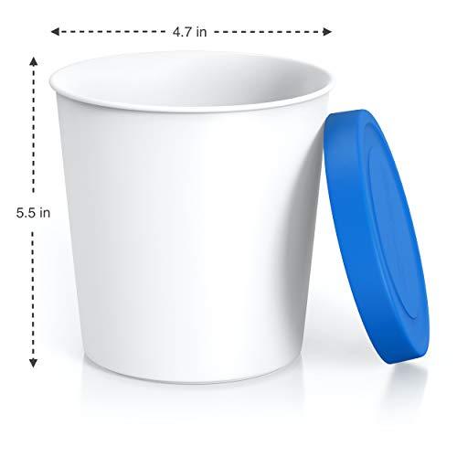 BALCI - Premium Ice Cream Containers (2 Pack - 1 Quart Each) Perfect Freezer Storage Tubs with Lids for Ice Cream, Sorbet and Gelato! - Blue - SHOP NO2CO2