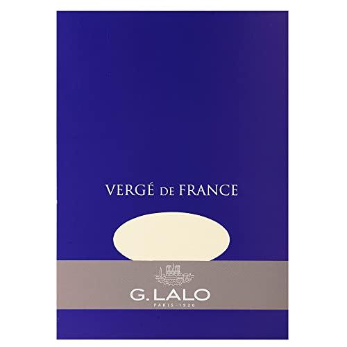 Lalo 11416L - Pad of 50 Plain Laid Sheets A5, 100 g, Vergé De France, Ivory - SHOP NO2CO2