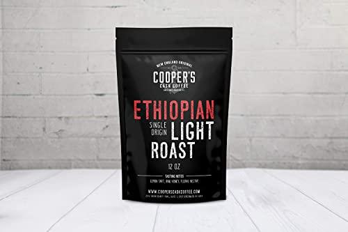 Ethiopian Bold Light Roast Coffee, Gourmet Single-Origin Coffee Beans from Ethiopia, Whole Bean, 12oz Bag - SHOP NO2CO2