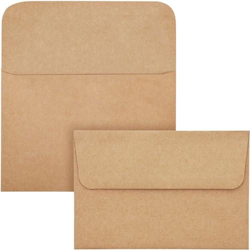 100 Pack Blank Cards and Envelopes 4x6, Bulk Kraft Paper Greeting Cards for DIY Card Making, Wedding, Birthday, All Occasions - SHOP NO2CO2