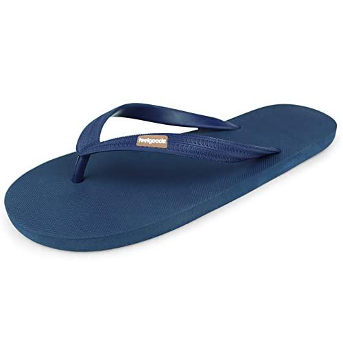 Mens Classicz Rubber Flip-Flops - Waterprooof, 100% Natural Rubber & All-Vegan Sandals, Fair Trade Certified Slippers, Consciously Sourced & Artisan-Crafted - SHOP NO2CO2