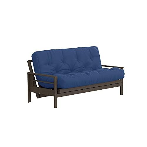 by The Futon Factory 6 inch Foam Futon Mattress - Solid Blue Cover - Full Size - CertiPUR Certified Foams - Made in USA - (Frame not Included) - SHOP NO2CO2