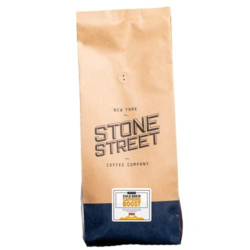 Stone Street Coffee Cold Brew Caffeine Boost, Whole Bean, 2 LB (32 oz), Dark Roast, High Caffeine Strong Blend - SHOP NO2CO2