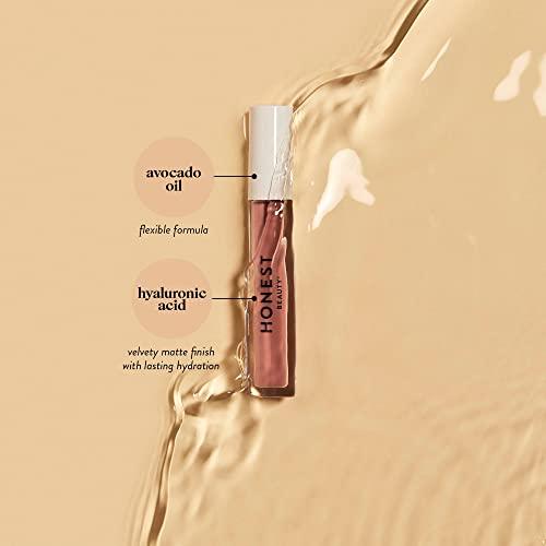 Honest Beauty Hydrating Liquid Lipstick with Hyaluronic Acid + Avocado Oil | EWG Verified, Vegan + Cruelty Free | Off Duty, .12 fl oz - SHOP NO2CO2