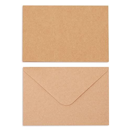 48 Pack Kraft Brown Blank Greeting Cards with Envelopes, Folded Cardstock for DIY Wedding, Birthday Invitations, Crafts (4x6 in) - SHOP NO2CO2