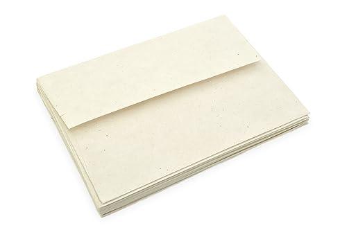 5x7 inch Handmade Lokta Paper Envelopes for Wedding Invitations, Announcements, Vintage Envelopes. Made in Nepal. (25 Pack) - SHOP NO2CO2