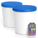 BALCI - Premium Ice Cream Containers (2 Pack - 1 Quart Each) Perfect Freezer Storage Tubs with Lids for Ice Cream, Sorbet and Gelato! - Blue - SHOP NO2CO2