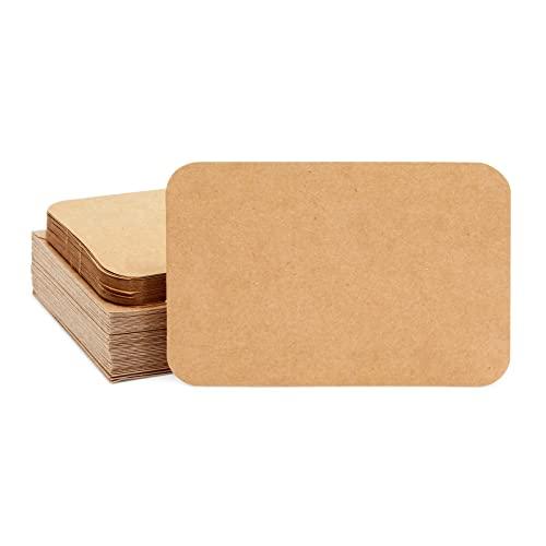 Kraft Paper Blank Greeting Postcards and Envelopes, Rounded Edges (6 x 4 In, 48 Pack) - SHOP NO2CO2