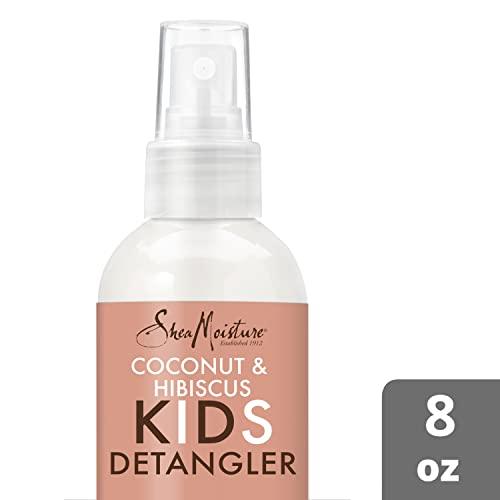 SheaMoisture Coconut & Hibiscus KIDS Extra Moisturizing Detangler, Slippery Elm & Marshmallow Extracts, Anti-Frizz, Moisture & Shine for Thick, Wavy, Unruly Hair, Spray In & Leave-On, 8 oz, Pack of 2 - SHOP NO2CO2