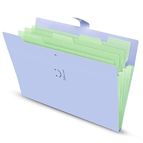 SKYDUE Letter A4 Paper Expanding File Folder Pockets Accordion Document Organizer (Purple) - SHOP NO2CO2