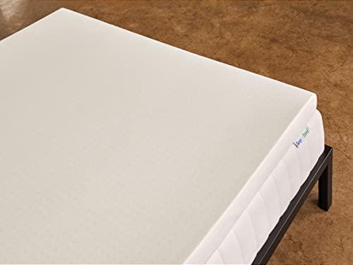 Pure Green Natural Latex Mattress Topper w/Cover - Firm - 3 Inch - Queen Size (GOTS Certified Organic) - SHOP NO2CO2