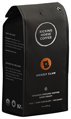 Kicking Horse Coffee Grizzly Claw, Dark Roast, Ground, Certified Organic, Fairtrade, Kosher, Black, 60 Oz, Pack of 6 - SHOP NO2CO2