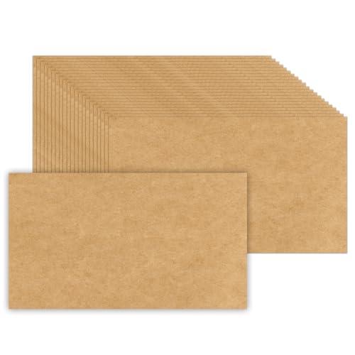 2 x 3.5 Plain Tan Kraft Business Cards Set of 200 - Brown Craft Cardstock - Create Business Cards, Thank You Packaging Insert, Gift Favor Tag, Paper Craft - Stamp, Write, Draw, DIY Card Making - SHOP NO2CO2