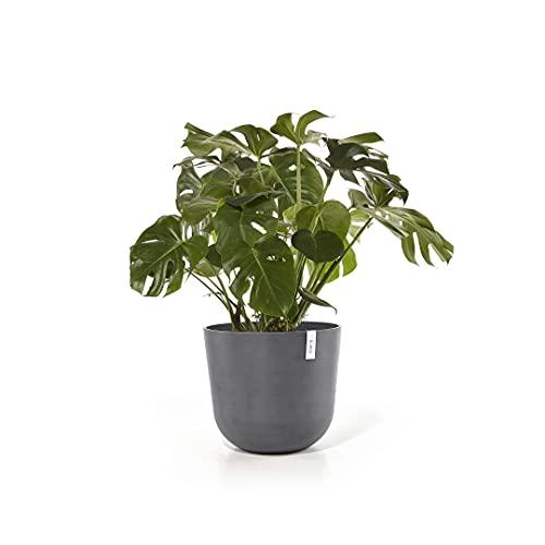 Ecopots Ashortwalk Oslo Bell Plant Pot Made from Recycled Plastic (Diameter 55cm x Height 47.9cm) (Grey) - SHOP NO2CO2