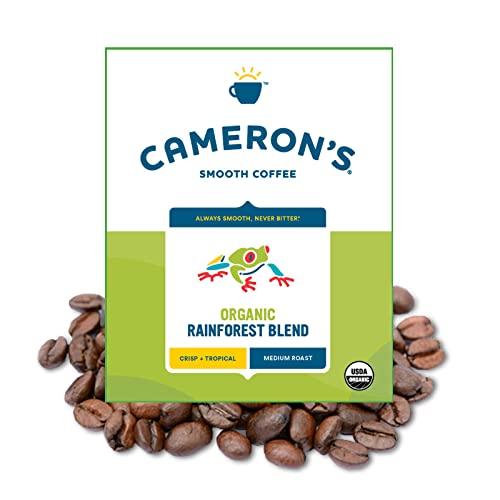 Cameron's Coffee Roasted Whole Bean Coffee, Organic Rainforest Blend, 4 Pound, (Pack of 1) - SHOP NO2CO2