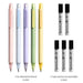 Kaco Mechanical Pencil Set, 5 Pieces Cute Pastel Pencils 0.5mm with 5 Tube HB Lead Refills (5 Pieces - 5 Mixed Color) - SHOP NO2CO2