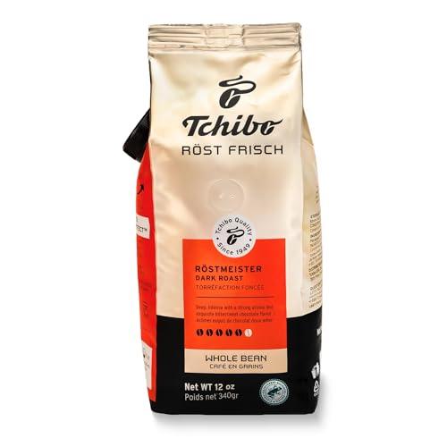 Tchibo Whole Bean Coffee - Röst Frisch Röstmeister - Dark-roasted Arabica Beans with Exquisite Aromas of Bittersweet Chocolate - Intensity 5/6, Acidity 1/6, Roast Level 6/6-12 oz - Pack of 1 - SHOP NO2CO2