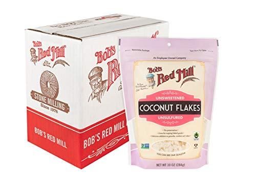 Bob's Red Mill Unsweetened Coconut Flakes - 10 Ounce (Pack of 4), Unsulfured, Fair Trade Certified, Non GMO, Vegan, Kosher, Paleo, Keto Friendly - SHOP NO2CO2