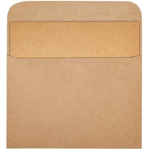 100 Pack Blank Cards and Envelopes 4x6, Bulk Kraft Paper Greeting Cards for DIY Card Making, Wedding, Birthday, All Occasions - SHOP NO2CO2