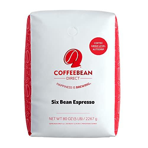 Coffee Bean Direct Six Bean Espresso, Ground Coffee, 5-Pound Bag - SHOP NO2CO2