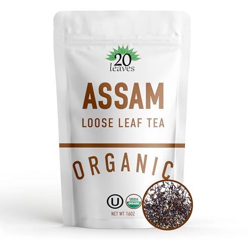 Assam Loose Leaf Black Tea - 100% Certified Organic - 1lb Pouch - 16oz Resealable Bag - 1 Pack - SHOP NO2CO2