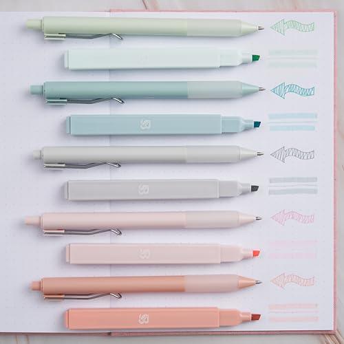 Aesthetic Highlighters and Gel Pens With Soft Ink And Tip, No Bleed Dry Fast Easy to Hold, for Bible Journaling Planner Notes School Office Supplies 10 pack (Pastel) - SHOP NO2CO2