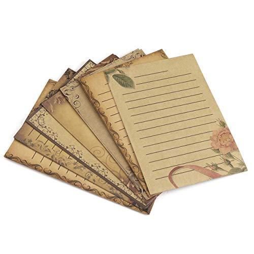 56 Sheet Stationery Paper, Yoption Old Fashioned Letter Writing Stationery Paper 7 Different Vintage Retro Style (Writing Stationery Paper Letter Set) - SHOP NO2CO2