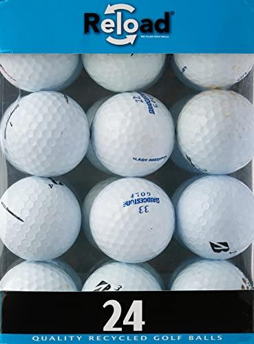 Reload Recycled Golf Balls (24-Pack) of Bridgestone Golf Balls, White(Packaging May Vary) - SHOP NO2CO2