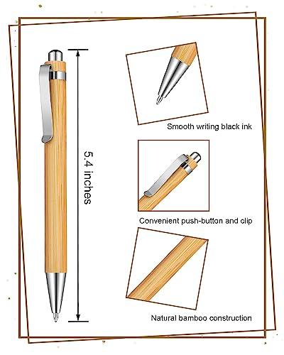 100pcs Bamboo Pens Bulk Wooden Bamboo Pens Engraving Wooden Ballpoint Pen Customizable Gift Pen Bulk - SHOP NO2CO2