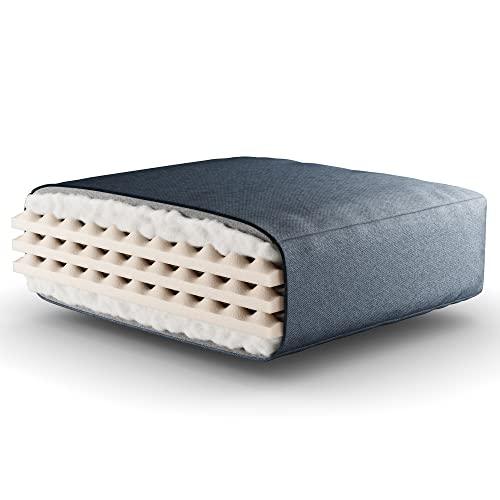 by The Futon Factory 6 inch Foam Futon Mattress - Solid Blue Cover - Full Size - CertiPUR Certified Foams - Made in USA - (Frame not Included) - SHOP NO2CO2