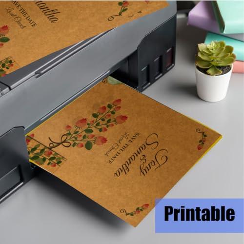 100 Pack Blank Cards and Envelopes 5x7 Inch, Premium Blank Kraft Stationery Greeting Cards with Envelopes Bulk, Blank Cards with Envelopes for Card Making and DIY Invitations - SHOP NO2CO2