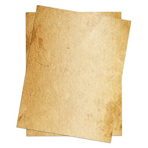 Loose Leaf Paper, Stationery Writing Paper, Vintage Antique Letterhead Paper 8.5" x 11",50 Sheets, A4 Unpunched Refills Paper for Ring Binder/Discbound, Decorative Printer Paper - SHOP NO2CO2