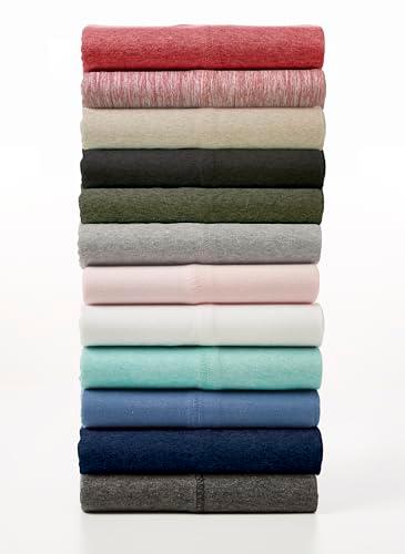 Road Trip America Jersey Sheets Set - Cotton 4 Pieces Full Set - T-Shirt Soft Knit Stretchy Bed Sheets - All Seasonal and Deep Pockets - Certified by Oeko-TEX (Blush, Full) - SHOP NO2CO2