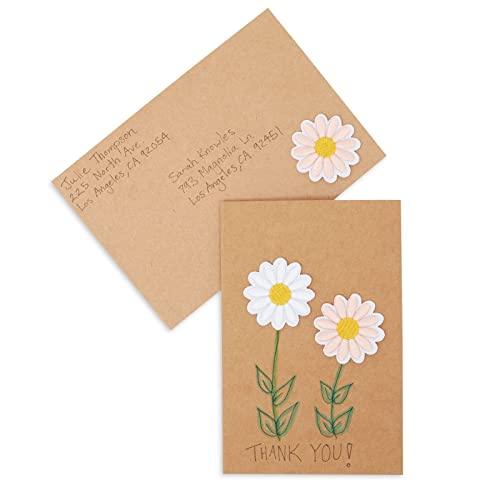 48 Pack Kraft Brown Blank Greeting Cards with Envelopes, Folded Cardstock for DIY Wedding, Birthday Invitations, Crafts (4x6 in) - SHOP NO2CO2