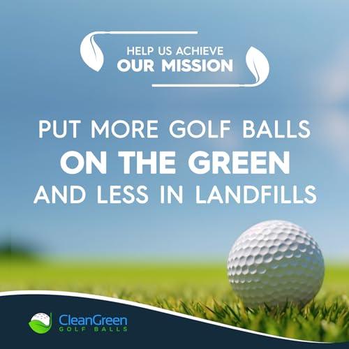 Clean Green Golf Balls 48 Pack of Recycled Golf Balls for Bridgestone Golf Balls - Good Condition Used Golf Balls Recycled - Includes 48 Golf Balls and Mesh Carrying Bag - SHOP NO2CO2