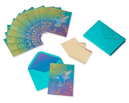 Papyrus Blank Cards with Envelopes, Hummingbird (12-Count) - SHOP NO2CO2