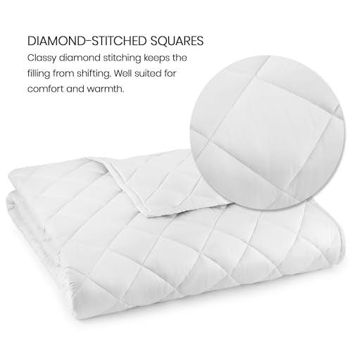 Whisper Organics, Bedding Light Thin Comforter Blanket Twin Size - 100% GOTS-Certified Organic Cotton, Fairtrade, 300 Thread Count, Lightweight 240 GSM - White Color, 68x90 Inch - SHOP NO2CO2