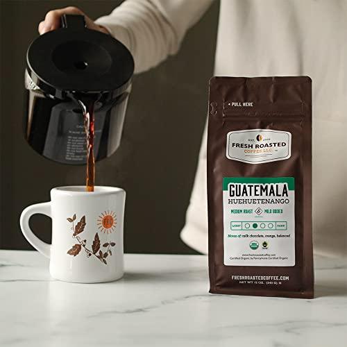 Fresh Roasted Coffee, Organic Guatemala Huehuetenango | 12 oz | Single Origin | Medium Roast | Mold & Mycotoxin Tested, Kosher | Whole Bean - SHOP NO2CO2