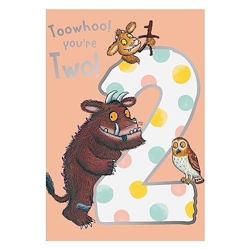 GRUFFALO Official The Age 2 Birthday Card, 2nd Birthday Card, Climate Pledge Friendly Card for 2nd Birthday, Recyclable Birthday Card, Officially Licensed Birthday Card - SHOP NO2CO2