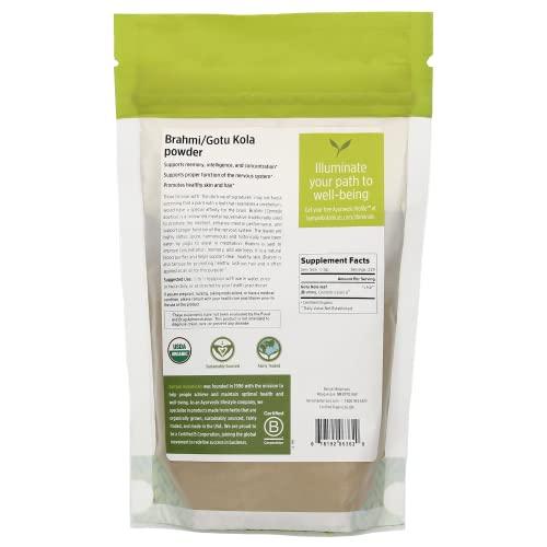 Banyan Botanicals Brahmi/Gotu Kola Powder – Organic Centella Asiatica ­­–Supports Focus, Concentration, Alertness, and a Balanced Sense of Calm* – ½ lb. – Non-GMO Sustainably Sourced Vegan - SHOP NO2CO2