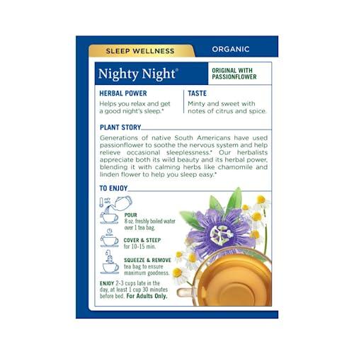 Traditional Medicinals Organic Fair Trade Certified Nighty Night Herbal Tea 16 Count (Pack of 6) - SHOP NO2CO2